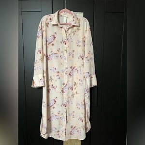 h&m caftan style shirt dress